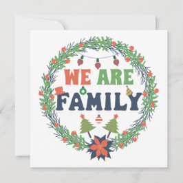 "Wij zijn familie" Kerstmis Kaart