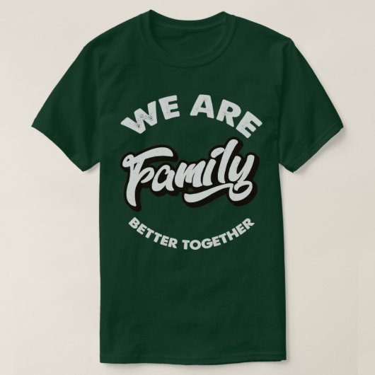 wij zijn familiewitte tekst t-shirt (Design voorkant)