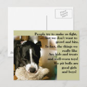 Wij zijn geen strijders briefkaart (Voorkant / Achterkant)