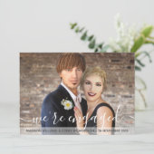 Wij zijn Geëngageerde Typografie Uw Verloving van Kaart (Staand voorkant)