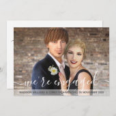 Wij zijn Geëngageerde Typografie Uw Verloving van Kaart (Voorkant / Achterkant)