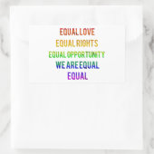 Wij zijn gelijk! rechthoekige sticker (Tas)