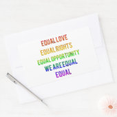 Wij zijn gelijk! rechthoekige sticker (Envelop)