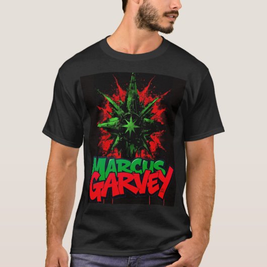 WIJ ZIJN GESCHIEDENIS - Marcus Garvey T-shirt (Voorkant)