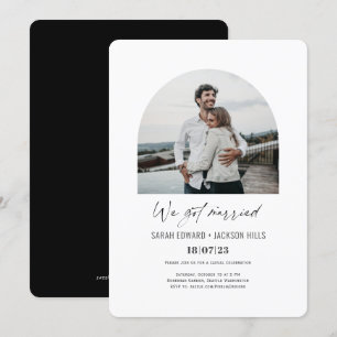 wij zijn getrouwd Simple Arch Photo elopement Uitn Kaart