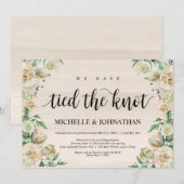 Wij zijn getrouwd, uitnodiging voor een ontvangst  (Voorkant / Achterkant)