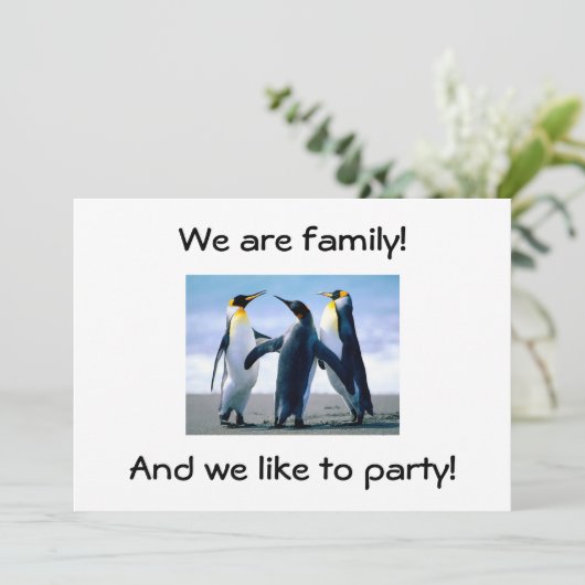 WIJ ZIJN GEZINSGEZIN RENUION INVITE KAART (Staand voorkant)