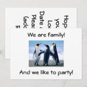 WIJ ZIJN GEZINSGEZIN RENUION INVITE KAART (Voorkant / Achterkant)