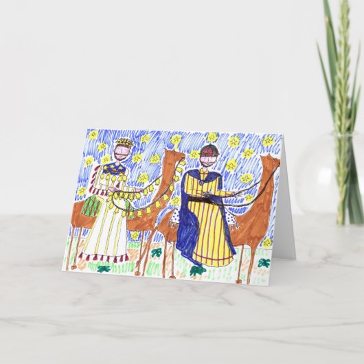 Wij zijn hem komen aanbidden Kerstkaart Feestdagen Kaart (Voorkant)