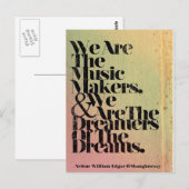 Wij zijn het briefkaart van muziekmakers (Voorkant / Achterkant)