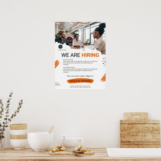 Wij zijn het inhuren van personeel aangepaste BUSI Poster (Keuken)