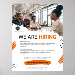 Wij zijn het inhuren van personeel aangepaste BUSI Poster