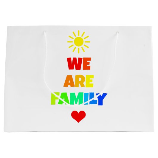 Wij zijn het ontwerp van de Regenboogzonneschijn v Groot Cadeauzakje (Voorkant)