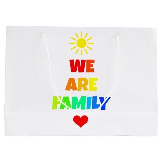 Wij zijn het ontwerp van de Regenboogzonneschijn v Groot Cadeauzakje (Achterkant)