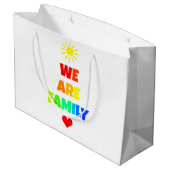 Wij zijn het ontwerp van de Regenboogzonneschijn v Groot Cadeauzakje (Achterkant Gekanteld)