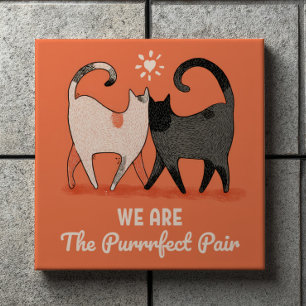 Wij zijn het perfecte paar Grappige katten Valenti Tegeltje