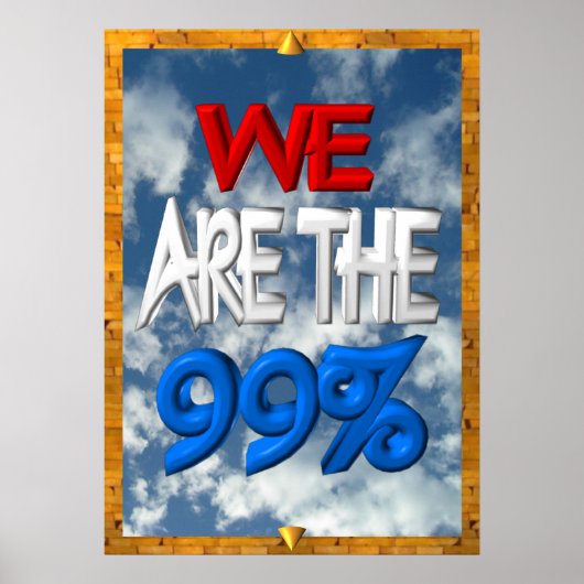 Wij zijn het protestbord van 99 procent. poster (Voorkant)