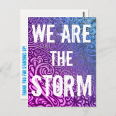 Wij zijn het STORM Dank U Briefkaart (Voorkant / Achterkant)