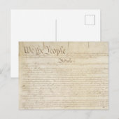 Wij zijn het volk VS Grondwet Artikel 1 Briefkaart (Voorkant / Achterkant)