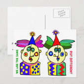 wij zijn het zelfde, maar verschillend briefkaart (Voorkant / Achterkant)