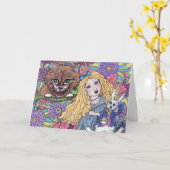 Wij zijn hier Gek allen! 5x7 wenskaart Kaart (Gele Bloem)