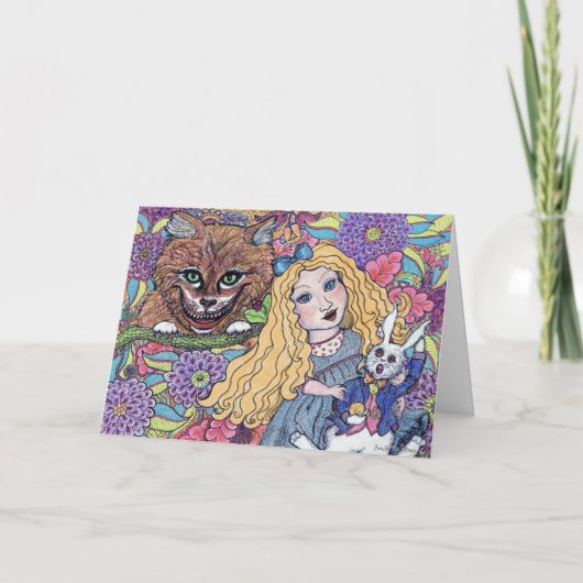 Wij zijn hier Gek allen! 5x7 wenskaart Kaart (Voorkant)