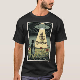 Wij zijn hier voor Caspersight (met rode bloemen) T-shirt