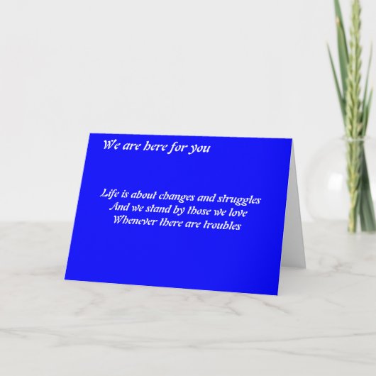 Wij zijn hier voor u kaart (Voorkant)