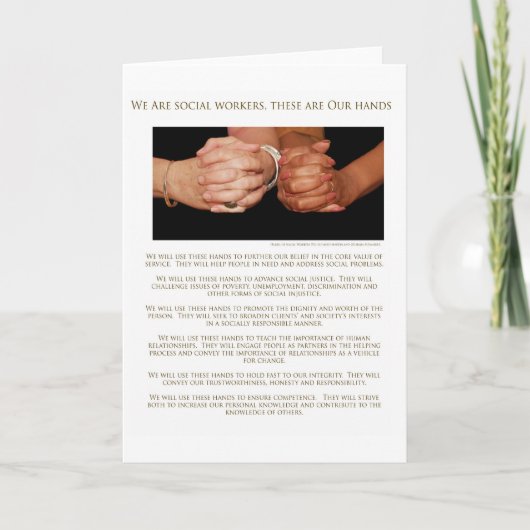 Wij zijn Maatschappelijk werkers Kaart (Voorkant)