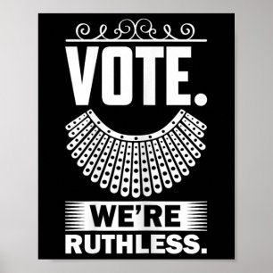 Wij zijn meedogenloze vrouwenrechten poster