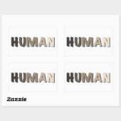 Wij zijn mensen | Eén mondiale gemeenschap Rechthoekige Sticker (Vel)