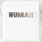 Wij zijn mensen | Eén mondiale gemeenschap Rechthoekige Sticker (Tas)