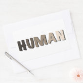 Wij zijn mensen | Eén mondiale gemeenschap Rechthoekige Sticker (Envelop)