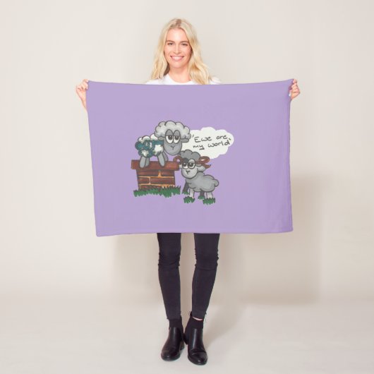 Wij zijn mijn wereld fleece deken (In situ)