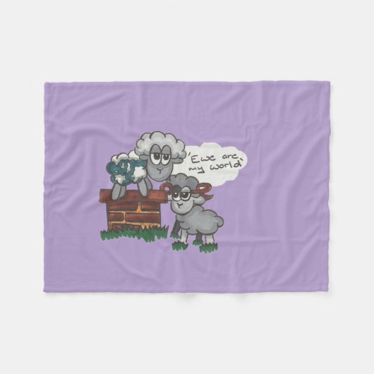 Wij zijn mijn wereld fleece deken (Voorkant (Horizontaal))