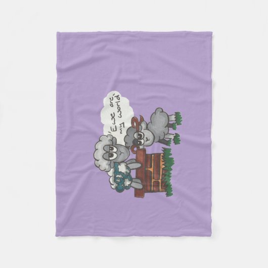 Wij zijn mijn wereld fleece deken (Voorkant)