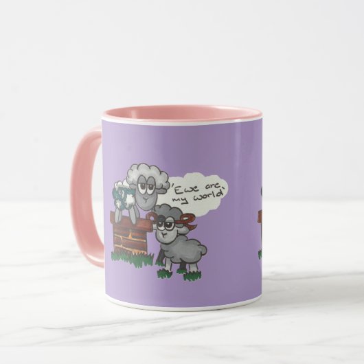 Wij zijn mijn wereld mok (Voorkant links)