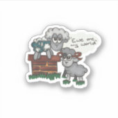 Wij zijn mijn wereld sticker (Voorkant)