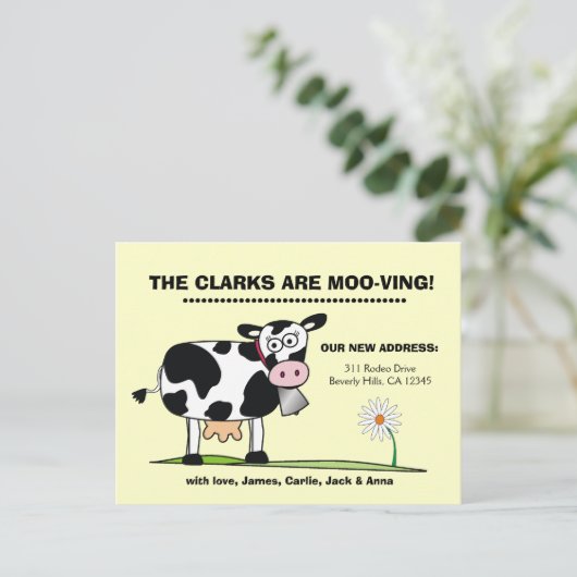  Wij zijn Moo-bewegend Briefkaart (Staand voorkant)