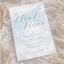 Wij zijn op Cloud Nine Blauwe Wolken Baby Shower