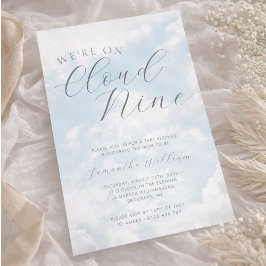 Wij zijn op Cloud Nine Blauwe Wolken Baby Shower Kaart