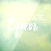 Wij zijn open, moderne, minimalistische bedrijven raamsticker (Vel 3)