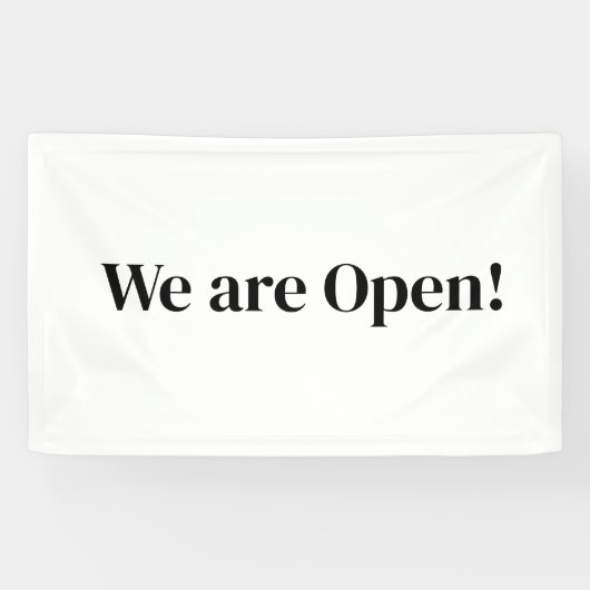 Wij zijn open Small Business Restaurant Hotel Spa Spandoek (Horizontaal)
