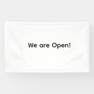 Wij zijn open Small Business Restaurant Hotel Spa Spandoek