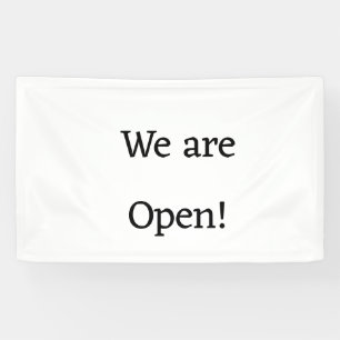 Wij zijn open Small Business Restaurant Hotel Spa Spandoek