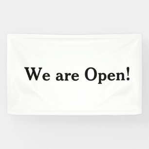 Wij zijn open Small Business Restaurant Hotel Spa Spandoek