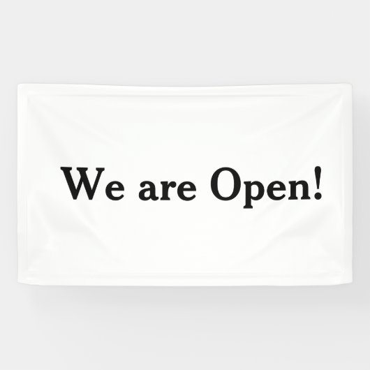Wij zijn open Small Business Restaurant Hotel Spa Spandoek (Horizontaal)