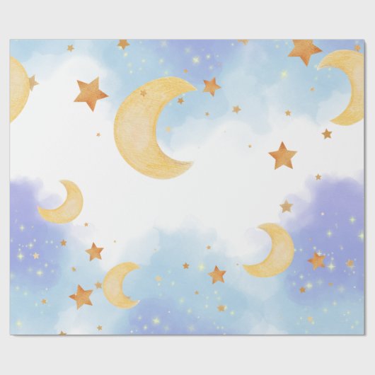 Wij zijn "Over the Moon" cadeaupapier (Vlak)