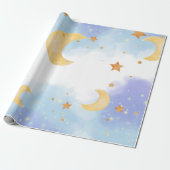 Wij zijn "Over the Moon" cadeaupapier (Uitgerold)