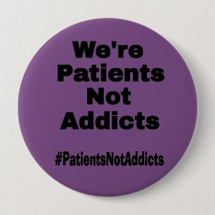 Wij zijn patiënten die geen medicatie krijgen ronde button 4,0 cm